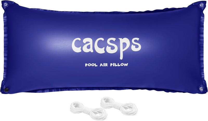 CACSPS Pool Pillow for for Above Ground Pools, 4x8 Ft Pool Air Pillow for Closing Winter Pool Winterizing Kit for Ground Pool, 0.5mm PVC Material, 2X 16.5Ft Rope (Blue) - Image 1